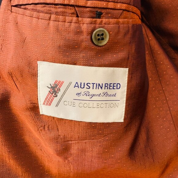 Austin Reed Double Breasted Blazer Suit Jacket Navy with Buttons Wool Vintage - Picture 6 of 16